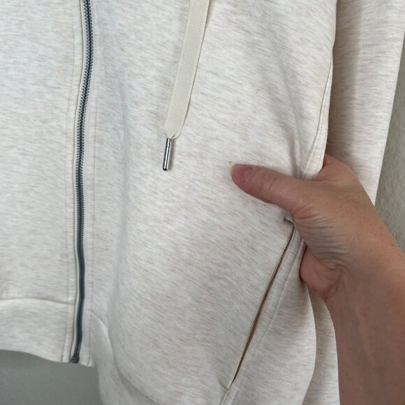 Spanx Womens Airessentials Full Zip Hoodie Jacket X-Large Oatmeal 50764r - Picture 4 of 10